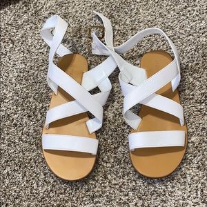 White sandals